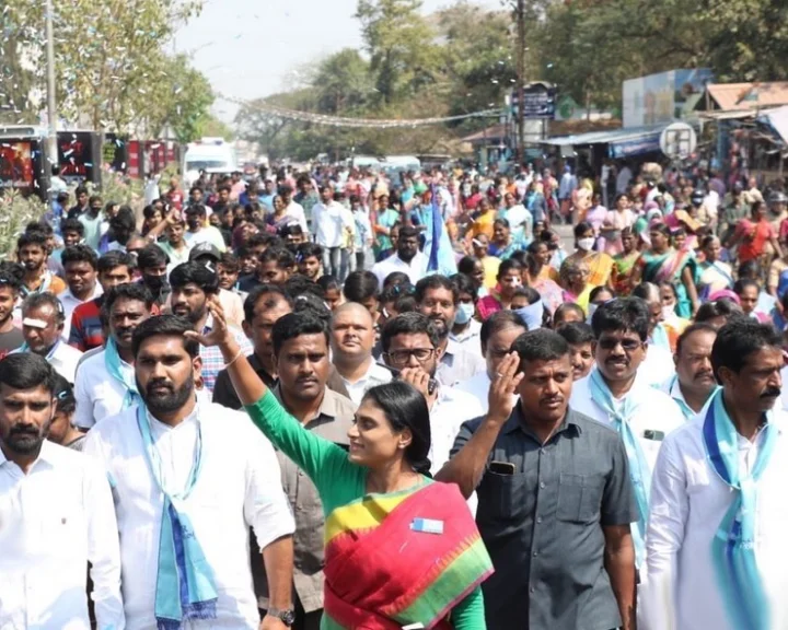 Andhra Pradesh Congress President YS Sharmila starts election campaign