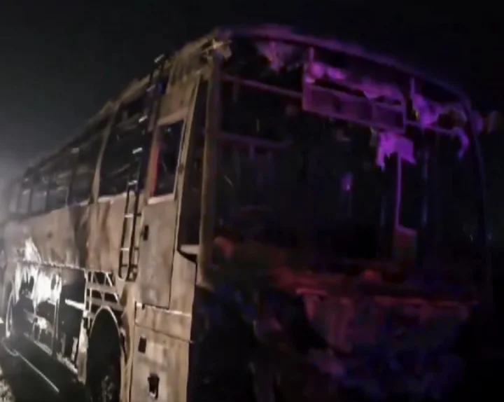 fire in bus