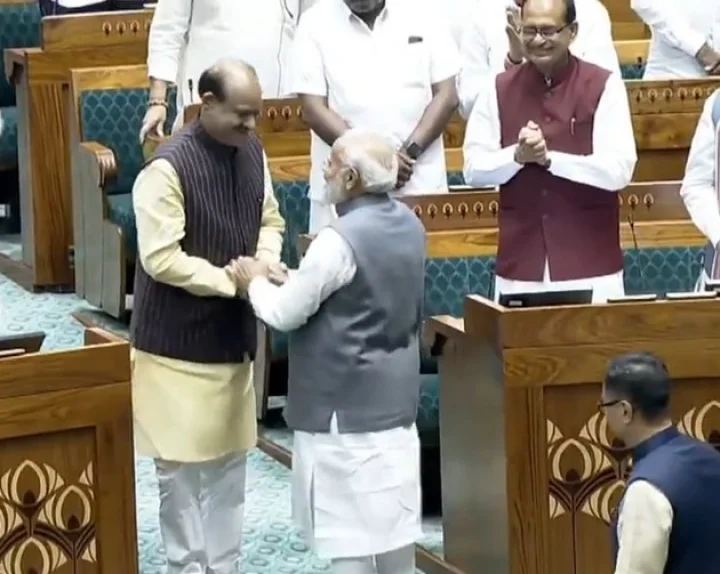 modi with om birla