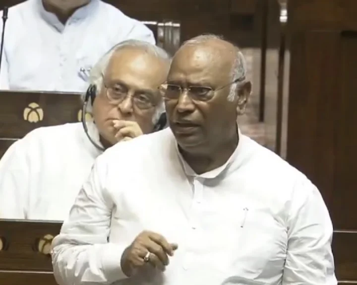 kharge in rajyasabha