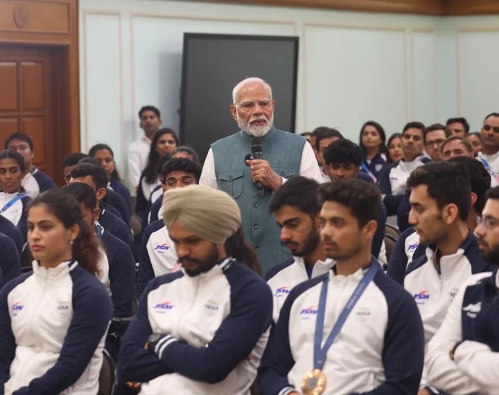 Modi With Olympians