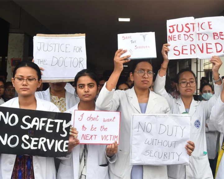 protest against kolkata violence