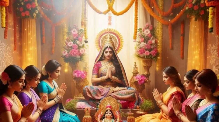 महालक्ष्मीला प्रार्थना ''चपल तुझे चरण जरा या घरी स्थिरावे''