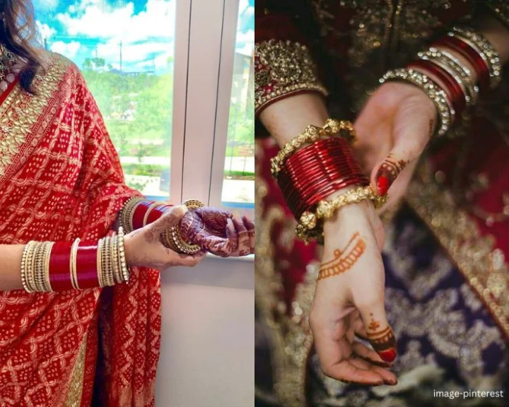 festive red bangles