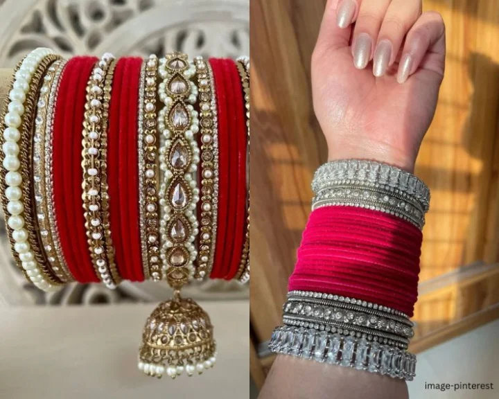 red moti bangles
