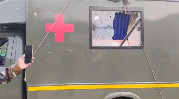 All three terrorists who attacked the army ambulance were killed