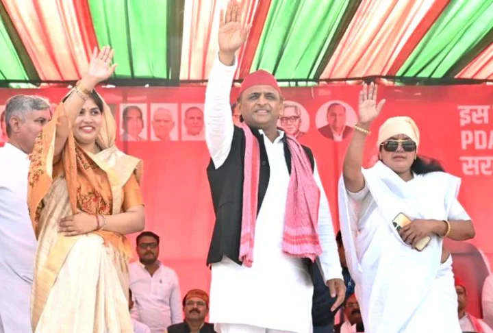 Akhilesh Yadav election rally in Khair