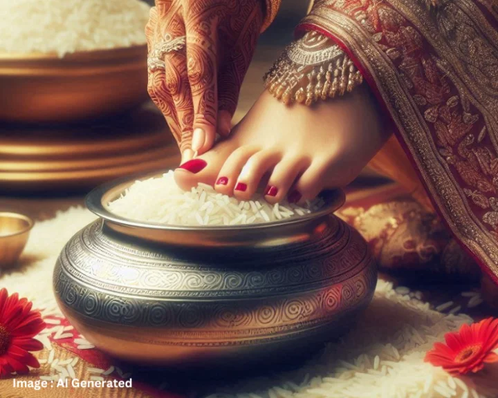 chawal se bhara lota