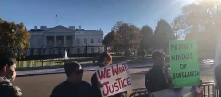 Protest against atrocities on Hindus in Silicon Valley