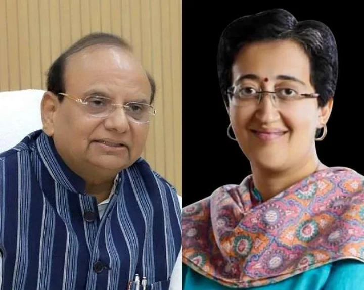 LG saxena and atishi