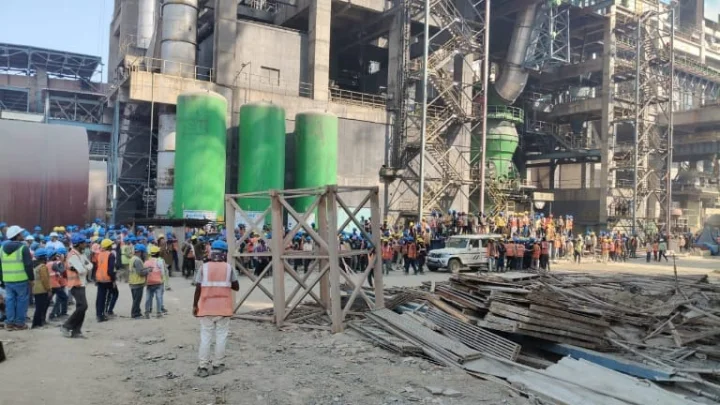 Major accident in JK Cement Factory in Panna