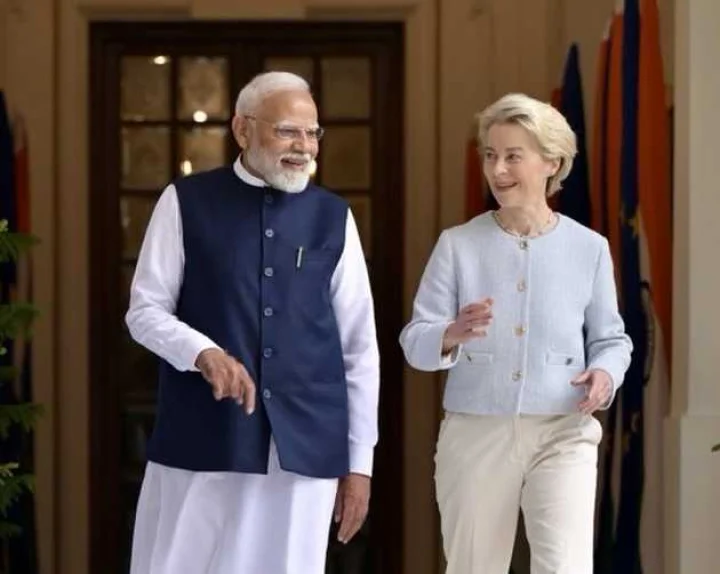 PM Modi with Ursula von der Leyen