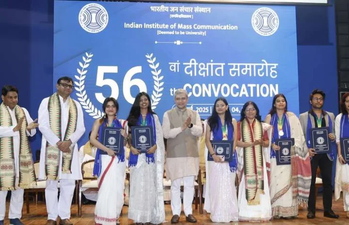 Union Information and Broadcasting Minister Ashwini Vaishnav spoke at the 56th convocation of IIMC