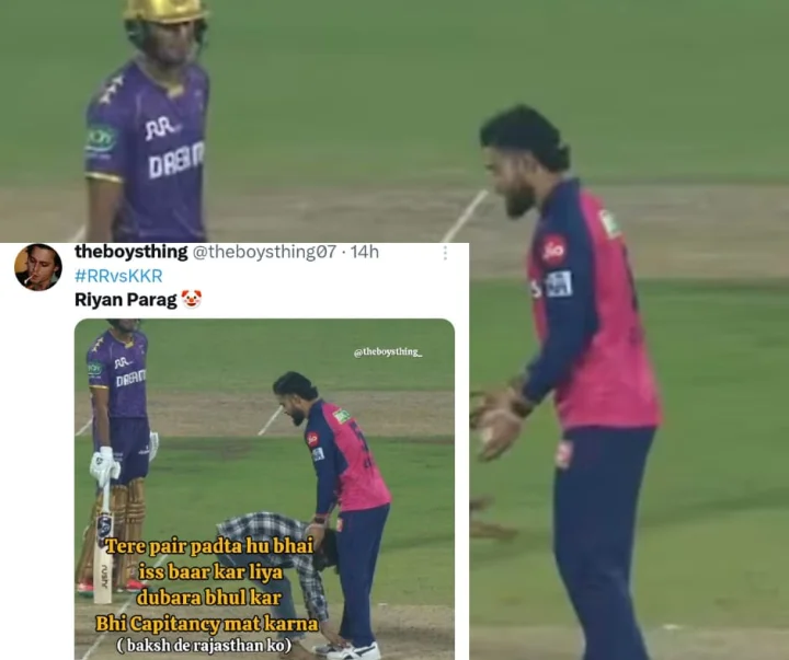 fan touched riyan parag feet hindi news