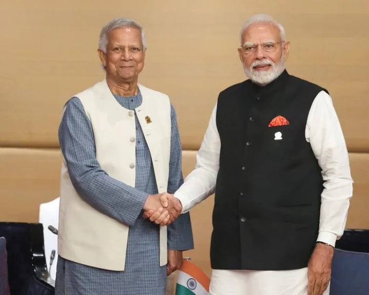 Narendra Modi meeting with Mohammad Yunus
