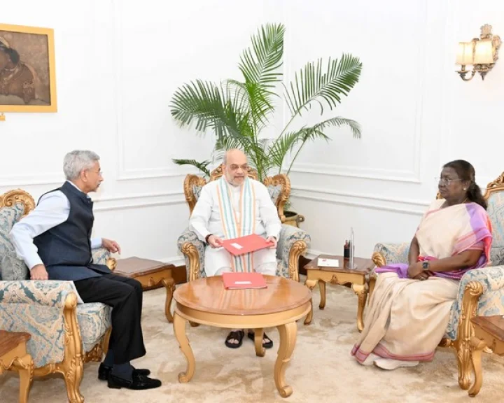 Home Minister Amit Shah and Foreign Minister S Jaishankar met President Murmu