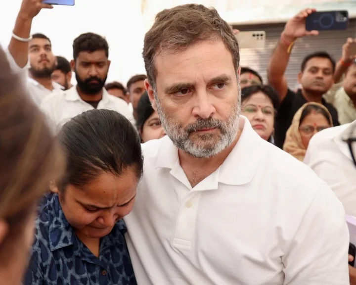 Rahul Gandhi meets the victim's family of Pahalgam terror attack