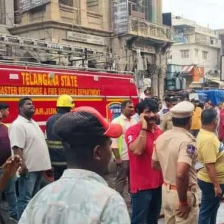 Fire in Charminar area of ​​Hyderabad