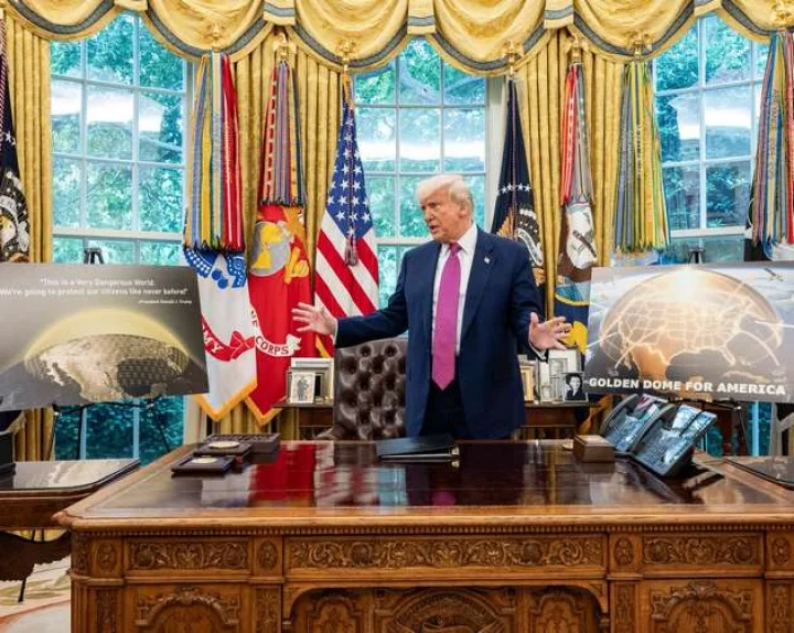 trump on golden dome photo white house x account