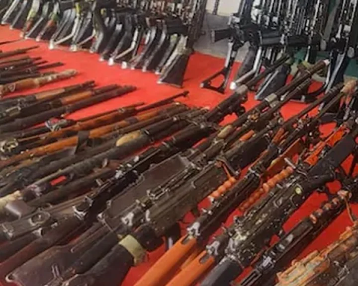 Large quantity of weapons including more than 300 rifles recovered in Manipur
