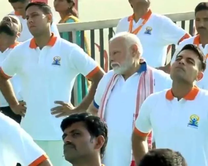 modi on yoga day