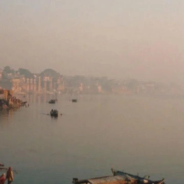 Ganga river in spate in Varanasi