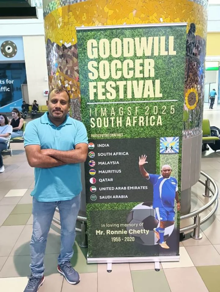 इंदौर के जोमन एम जॉर्ज ने  दक्षिण अफ्रीका के सॉकर टूर्नामेंट में किया भारतीय दल का प्रतिनिधित्व