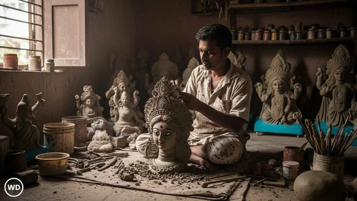 why goddess durga idol make from the soil of prostitutes courtyard