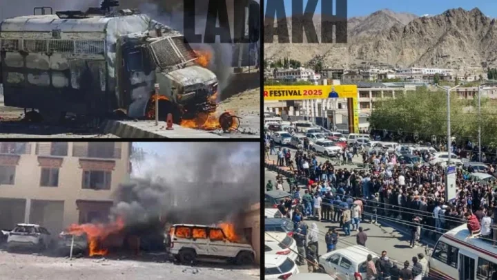 Home Ministry in action after violence in Leh