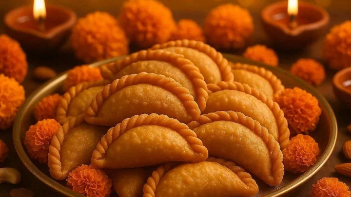 Diwali Gujiya Recipe: दिवाली पर सूजी और मावा की गुजिया बनाने की विधि
