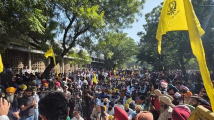 Student protest at Punjab University campus