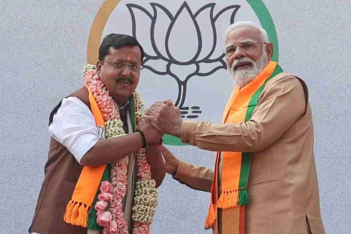 BJP President nitin nabin with PM Modi