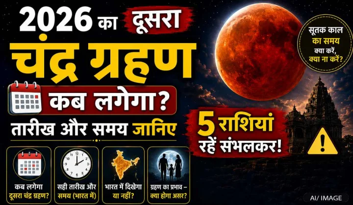 2026 का दूसरा चंद्र ग्रहण कब लगेगा? 5 राशियों को रहना होगा बेहद सावधान
