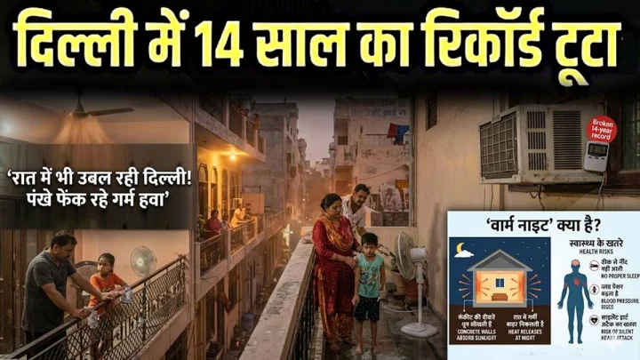 दिल्ली में टूटा 14 साल का रिकॉर्ड: मई की सबसे गर्म रात ने उड़ाए होश, क्यों कूलर-एसी भी हो रहे फेल?