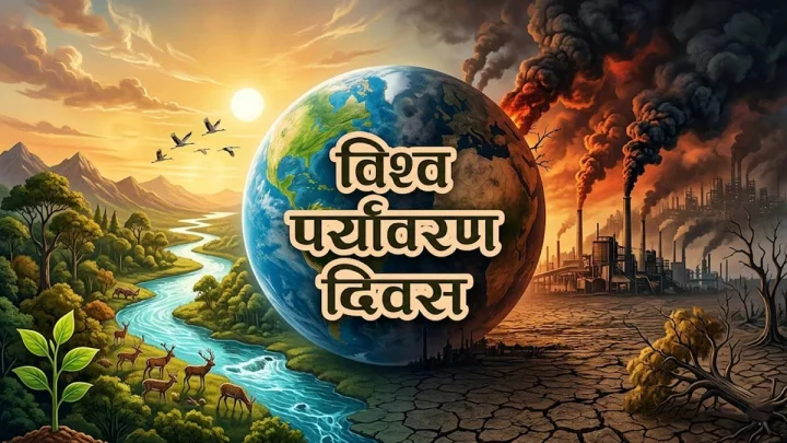 A scene giving the message of saving nature on World Environment Day