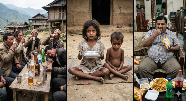 सबसे ज्‍यादा शराबी अरुणाचल प्रदेश में, तो कहीं बच्‍चों को नहीं मिल रहा भरपेट खाना, यहां के लोग मोटापे के मारे