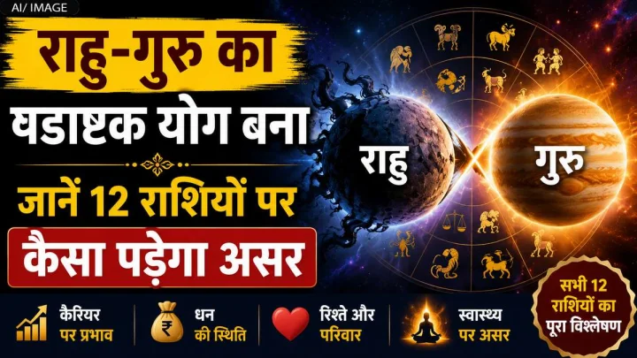 Shad ashtaka Yoga of Rahu and Jupiter