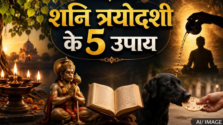 Photo showing easy remedies for Shani Trayodashi for relief from Shani Dosh and Sadesati