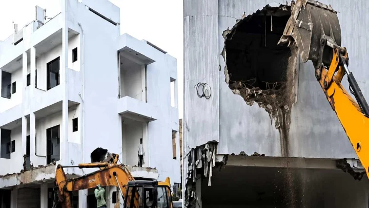 bulldozer action Garudeshwar