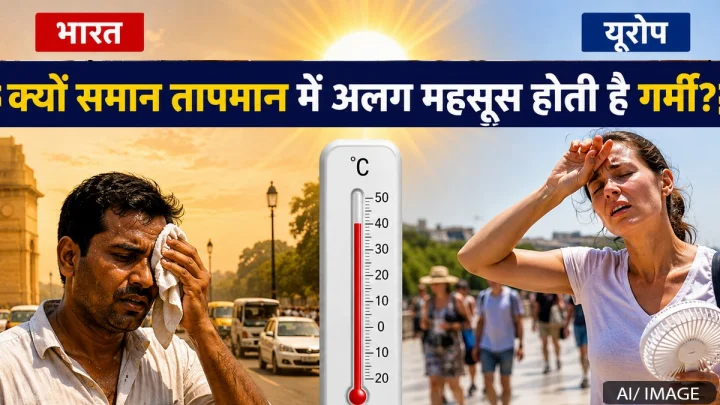 Europe heatwave : यूरोप में 43 डिग्री सेल्सियस और भारत में 43 डिग्री सेल्सियस एक जैसे क्यों नहीं लगते? जानिए गर्मी का असली विज्ञान