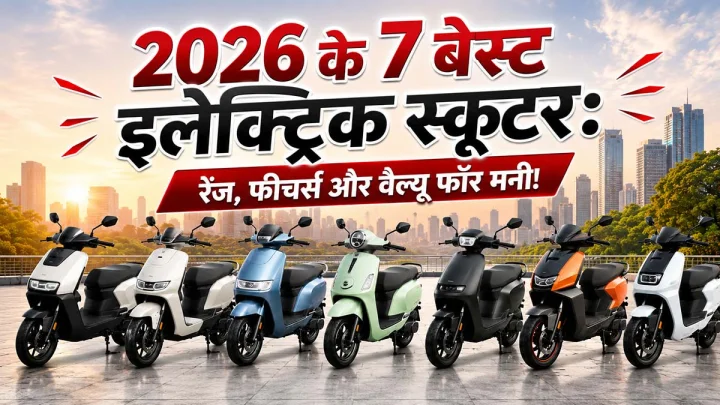 2026 के 7 बेस्ट इलेक्ट्रिक स्कूटर, लंबी रेंज, दमदार फीचर्स और शानदार परफॉर्मेंस, खरीदने से पहले देखें पूरी List