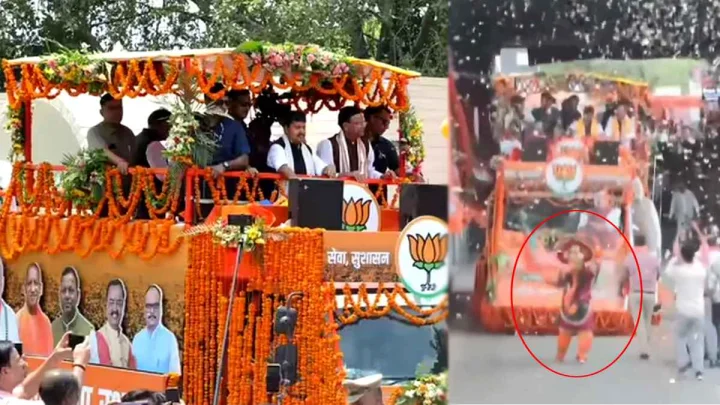लखनऊ रोड शो में नितिन नबीन की गाड़ी के आगे नाचे 'हनुमान', सोशल मीडिया पर गुस्सा, भड़के केजरीवाल, कहा- हिंदू धर्म पर कलंक हैं ये लोग