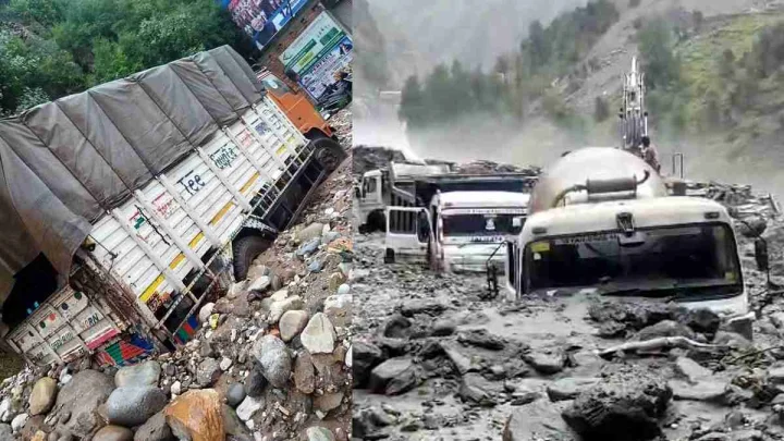 किश्तवाड़ में बारिश बनी आफत: क्वार पावर प्रोजेक्ट के पास बड़ा भूस्खलन, मलबे में दबी कई गाड़ियां