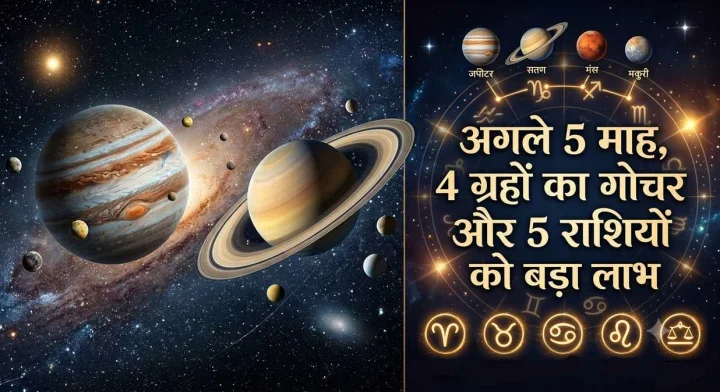 अगले 5 महीनों में 4 ग्रहों के गोचर से इन 5 राशियों को मिल सकता है बड़ा लाभ
