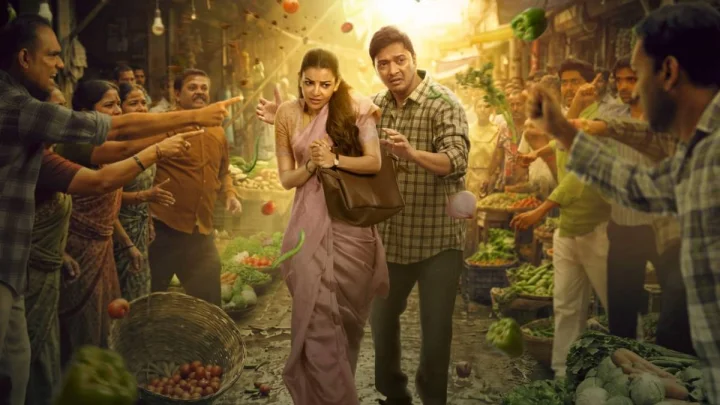 'द इंडिया स्टोरी' का नया पोस्टर हुआ रिलीज, गुस्साई भीड़ के बीच फंसे काजल अग्रवाल और श्रेयस तलपड़े