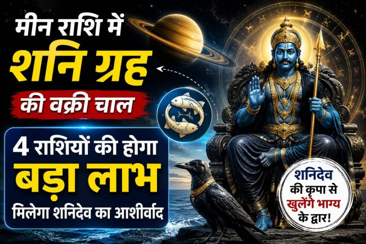 Shanidev in the picture and Saturn and zodiac in the background