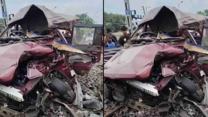 पश्चिम बंगाल के बहरामपुर में ट्रेन से टकराई स्कूल वैन, 2 बच्चों समेत 3 की मौत