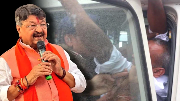 मंत्री कैलाश विजयवर्गीय के घर के बाहर हंगामा, विरोध करने पहुंचे पति-पत्नी, दिल्‍ली प्रदर्शनकारियों को कहा था कीड़े