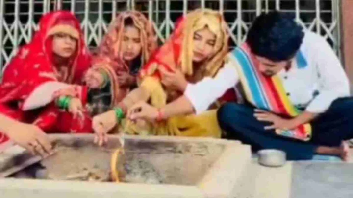 रील बनाने की शौकीन 3 सगी बहनों ने कैमरामैन से की शादी, अमरोहा में हिंदू संगठन भड़के