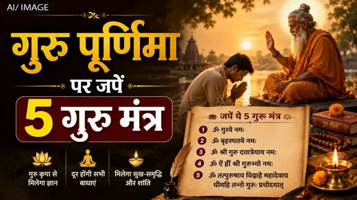 गुरु पूर्णिमा पर जरूर जपें ये 5 गुरु मंत्र, जीवन की बाधाएं होंगी दूर और मिलेगा सुख-समृद्धि का आशीर्वाद